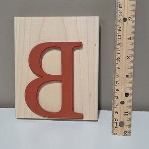 B Monogram Capital letter Rubber stamp